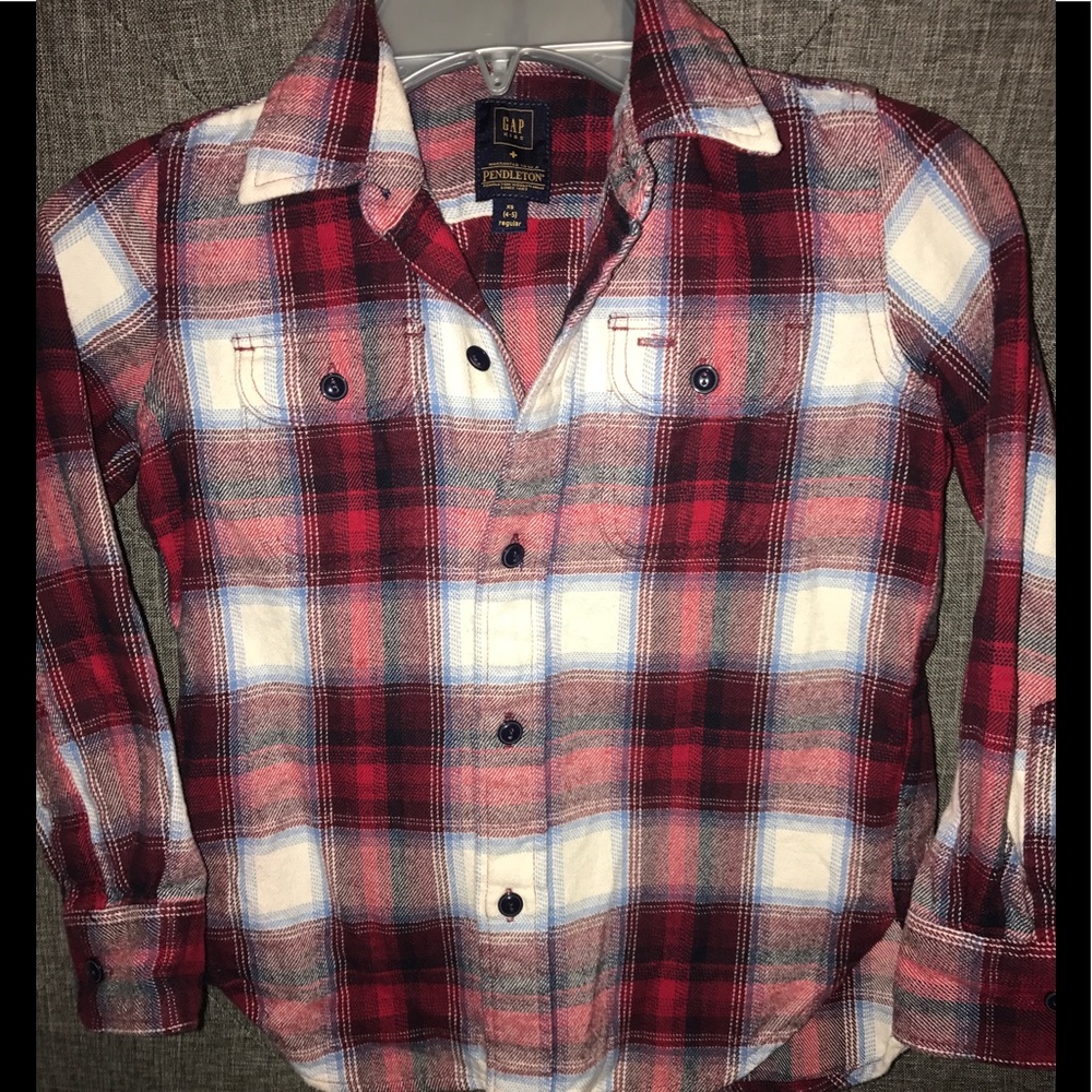 Button down plaid shirt for boy